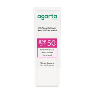 AGARTA - Güneş Kremi Cilt Ton Eşitleyicili Renkli 50 Faktör Spf Doğal 50 Ml