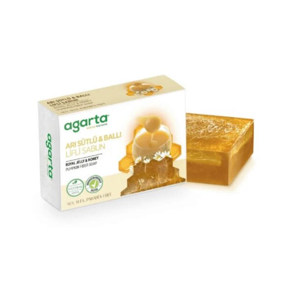 AGARTA - Sabun Doğal Arı Sütlü Ballı Kabak Lifli 150 Gr