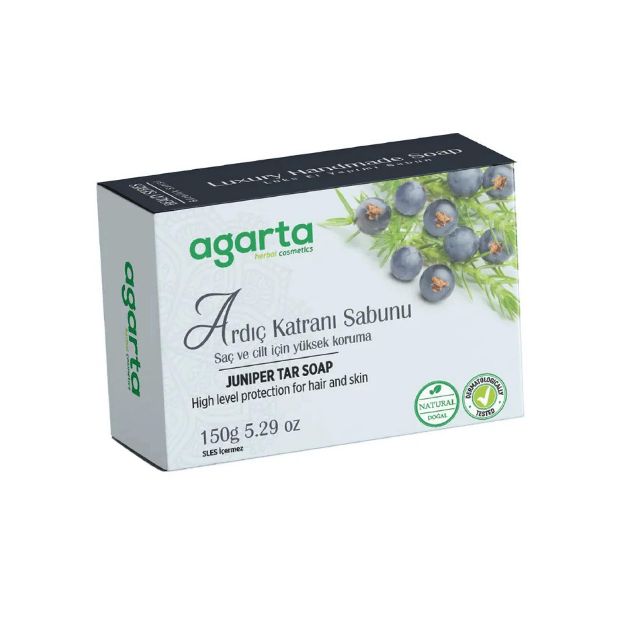 AGARTA - Sabun Doğal El Yapımı Saç Ve Cilt Ardıç Katranı 150 Gr