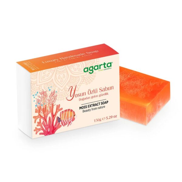 AGARTA - Sabun El Yapımı Cilt İçin Doğal Yosun Özlü 150 Gr