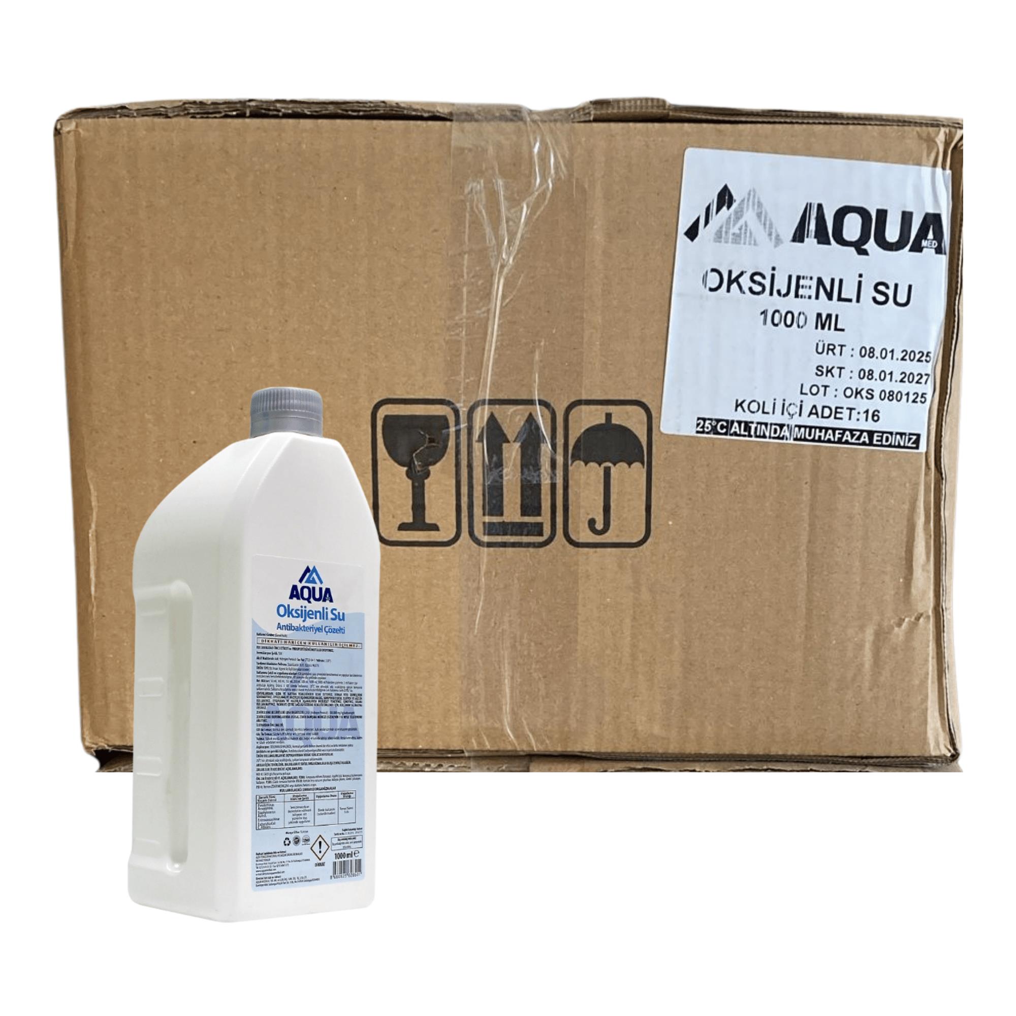 AQUA - Oksijenli Su 1 Lt - 16 Adet 1 Koli