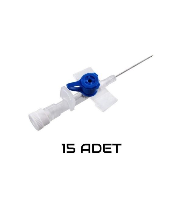 BEYBİ - Anjiokat 22G Mavi - 15 Adet