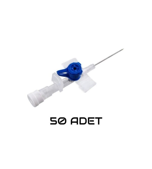 BEYBİ - Anjiokat 22G Mavi - 50 Adet