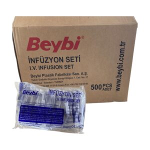 BEYBİ - Serum Seti Kilitsiz 21G Yeşil İğne - 500 Adet