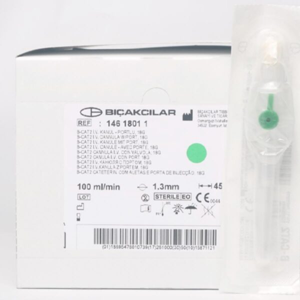 BIÇAKCILAR - Anjiokat 18G Yeşil - 25 Adet