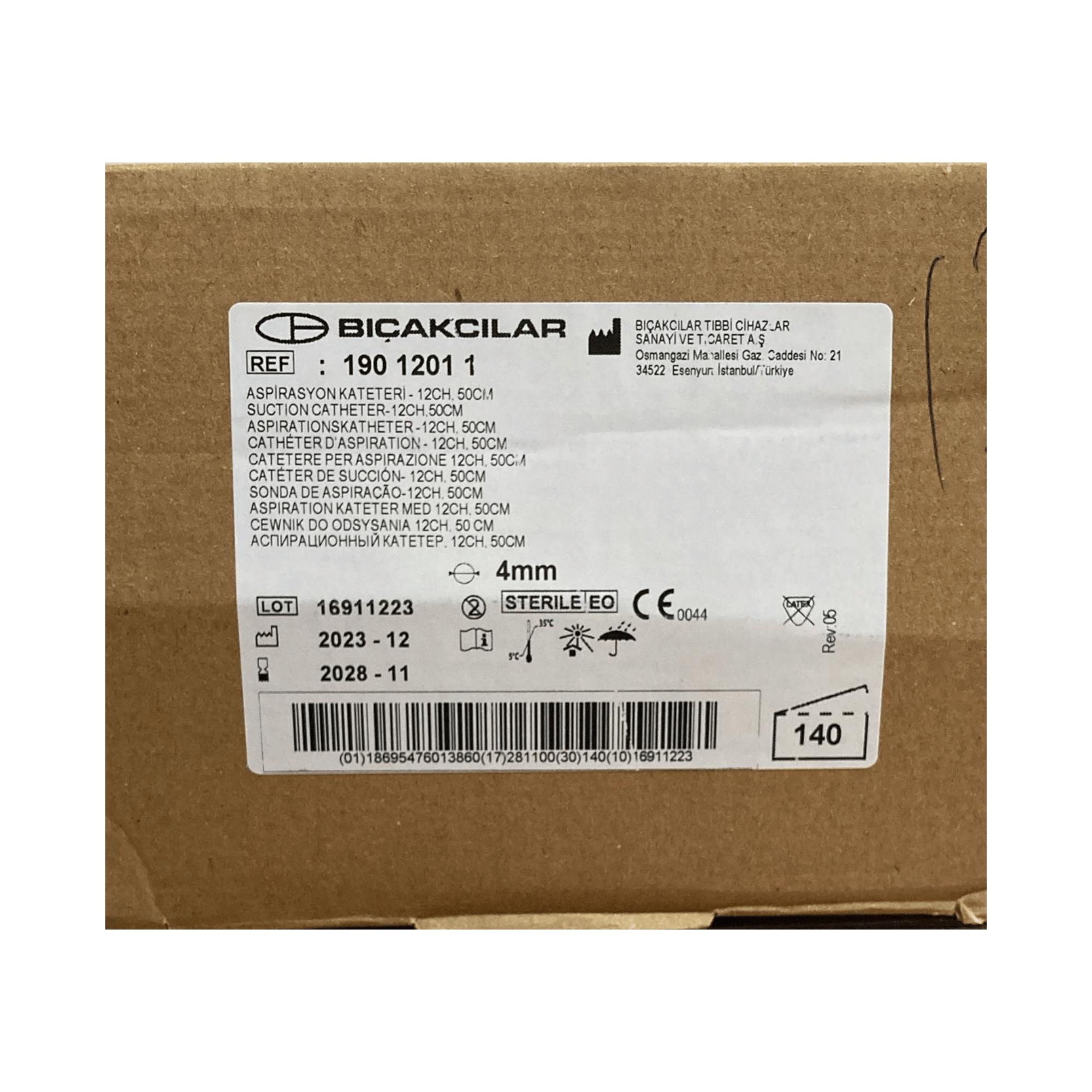 Bıçakcılar -aspirasyon Sondası Beyaz No: 12 140LI 1 Paket