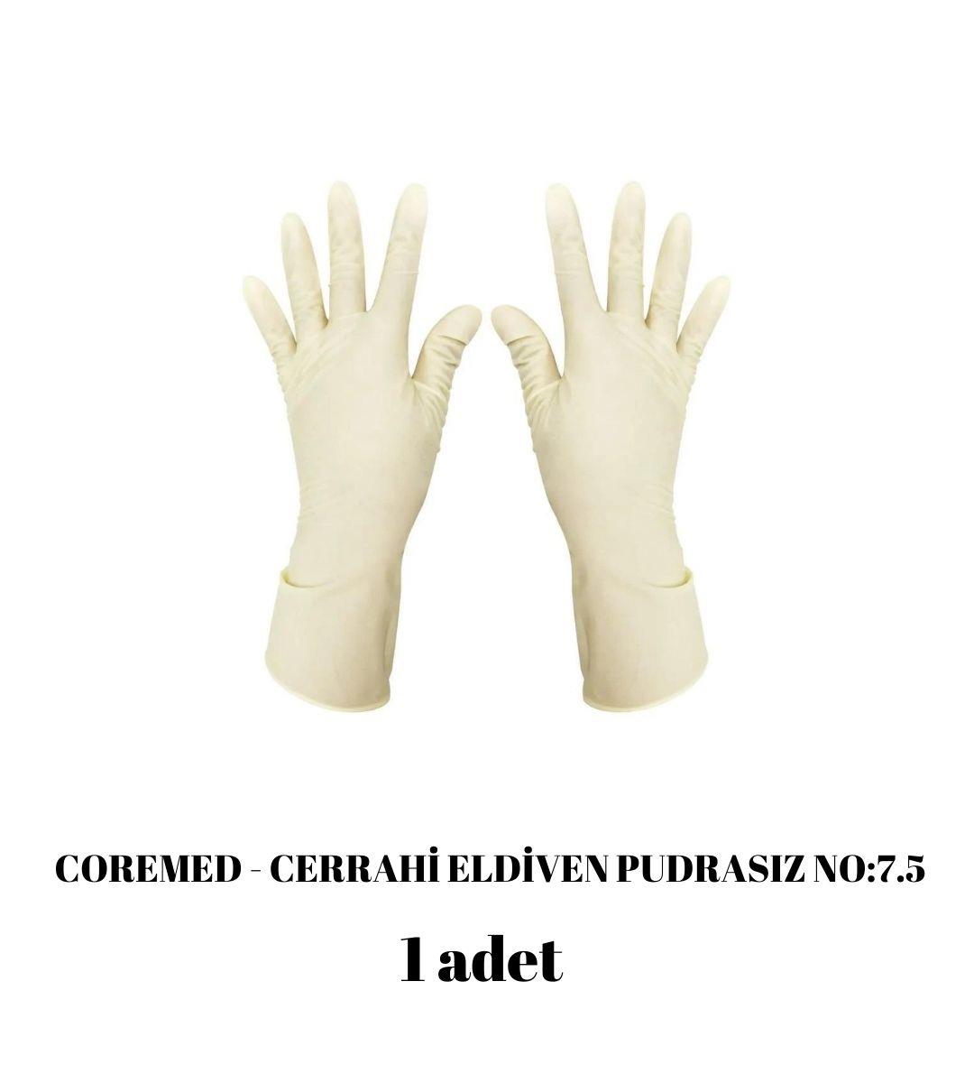 COREMED - Cerrahi Eldiven Pudrasız NO:7.5