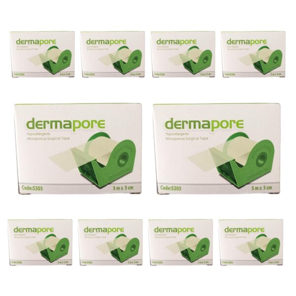 DERMAPORE - Kağıt Flaster Şeffaf 5 Cm X 5 Mt - 10 Adet
