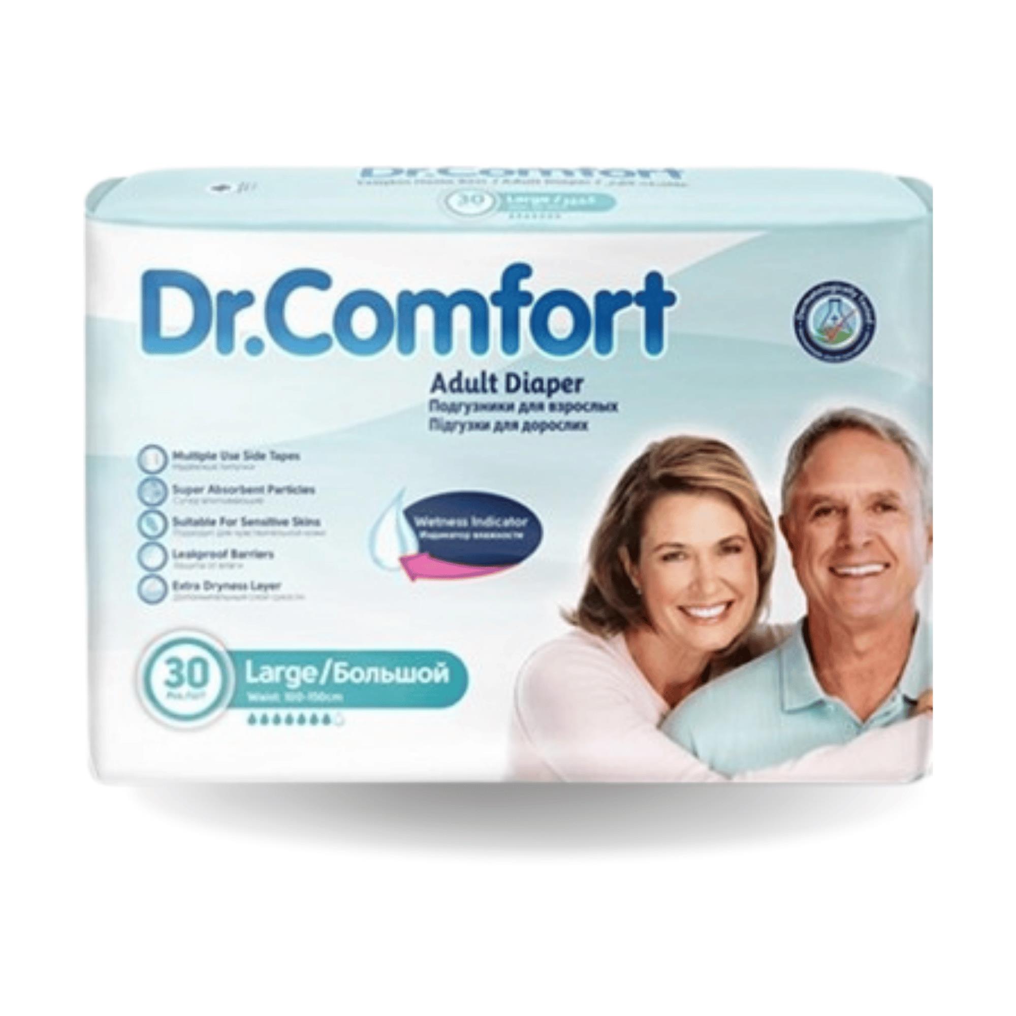 DR. COMFORT - Hasta Altı Bezi Bel Bantlı Bağlamalı Large 30LU