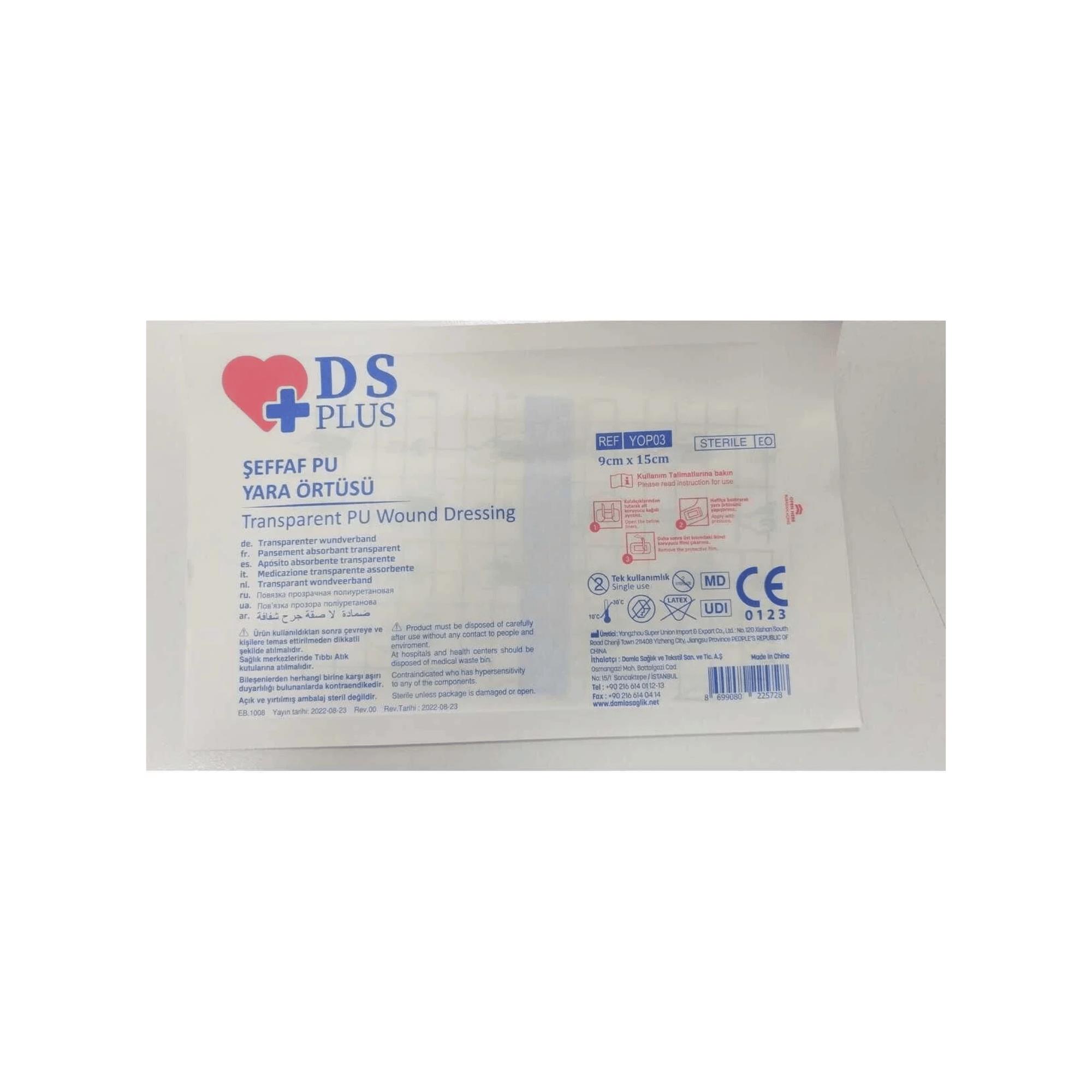 DS - Yara Örtüsü Şeffaf Pu Su Geçirmez 9CM X 15CM 25Lİ 1 Paket