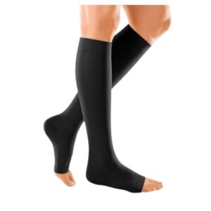 DUOMED - Varis Çorabı CCL2 Diz Altı Burnu Açık Siyah Xlarge V240505007
