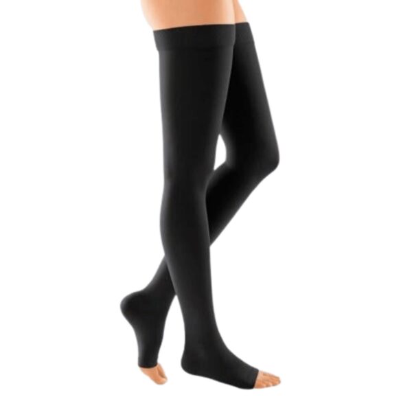 DUOMED - Varis Çorabı CCL2 Diz Üstü Burnu Açık Siyah Xlarge V261505007