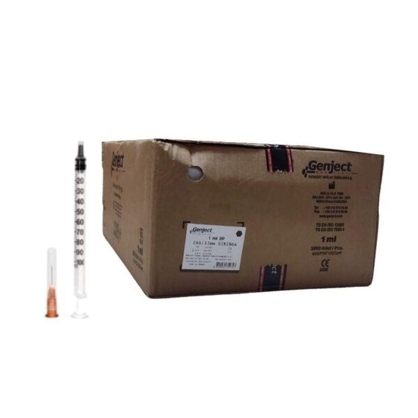 GENJECT - 1 Ml 3P 26G 0.45X13 Mm İğneli İnsülin Enjektörü - 500LÜ