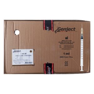GENJECT - 1 Ml 3P 26G 0.45X13 Mm İğneli İnsülin Enjektörü - 2000 Adet