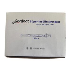 GENJECT - 1 Ml Süper İnsülin Şırıngası U-100 30GX8MM - 100 Adet