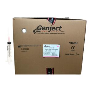 GENJECT - 10ML 3PARÇA Pembe İğneli Enjektör - 1000 Adet