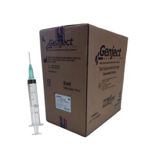 GENJECT - 2.5 Ml 3PARÇA Yeşil Kısa İğneli Enjektör Veteriner - 1000 Adet