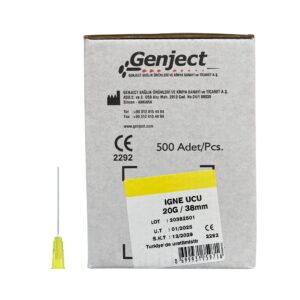 GENJECT - Enjektör İğne Ucu 38MM Sarı 20G - 500 Adet