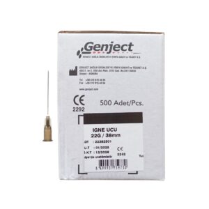 GENJECT - Enjektör İğne Ucu 38MM Siyah 22G - 100 Adet