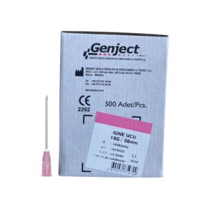 GENJECT - Enjektör İğne Ucu Pembe 18G - 500 Adet