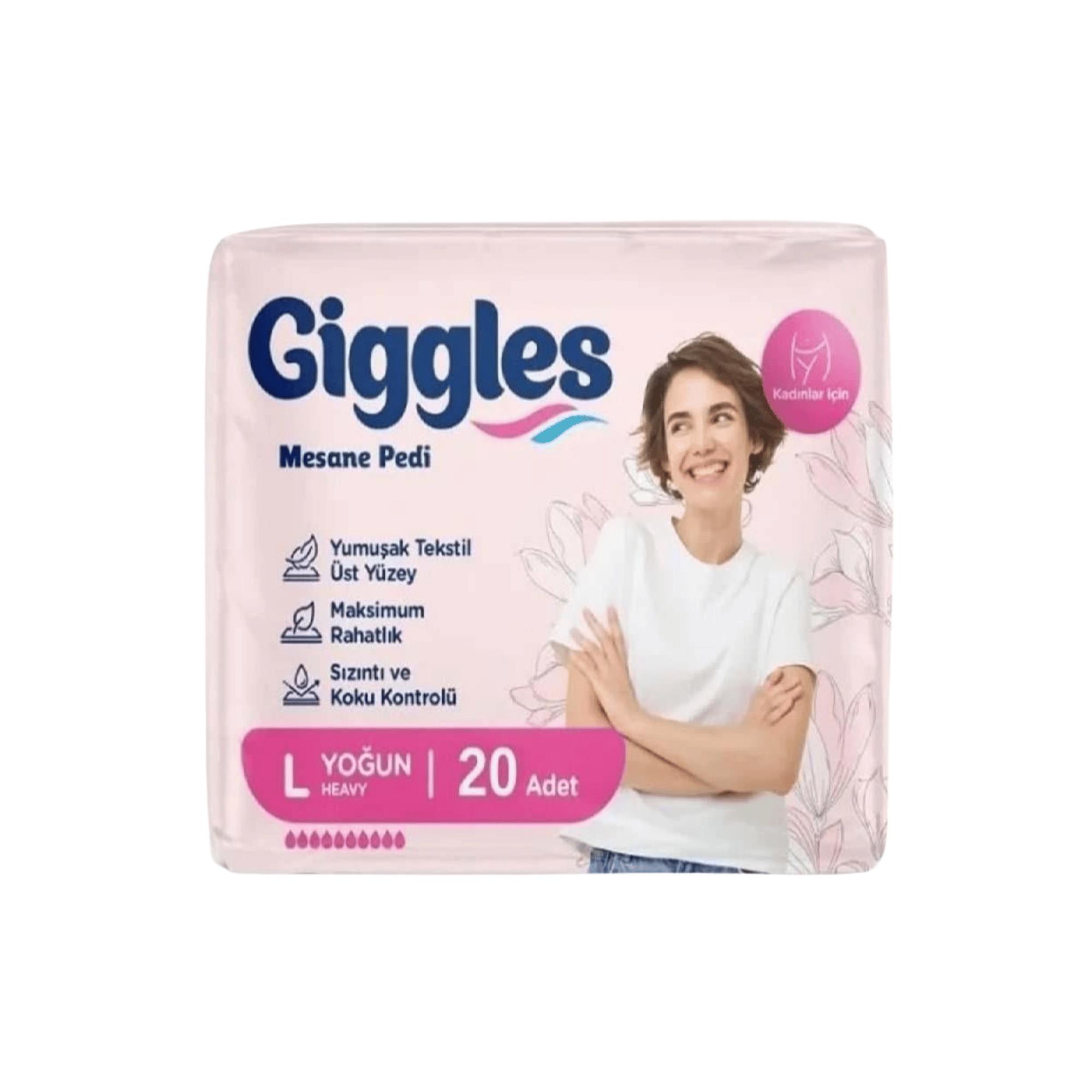 GİGGLES - Mesane Kadın Pedi Large Yoğun Lady 20Lİ