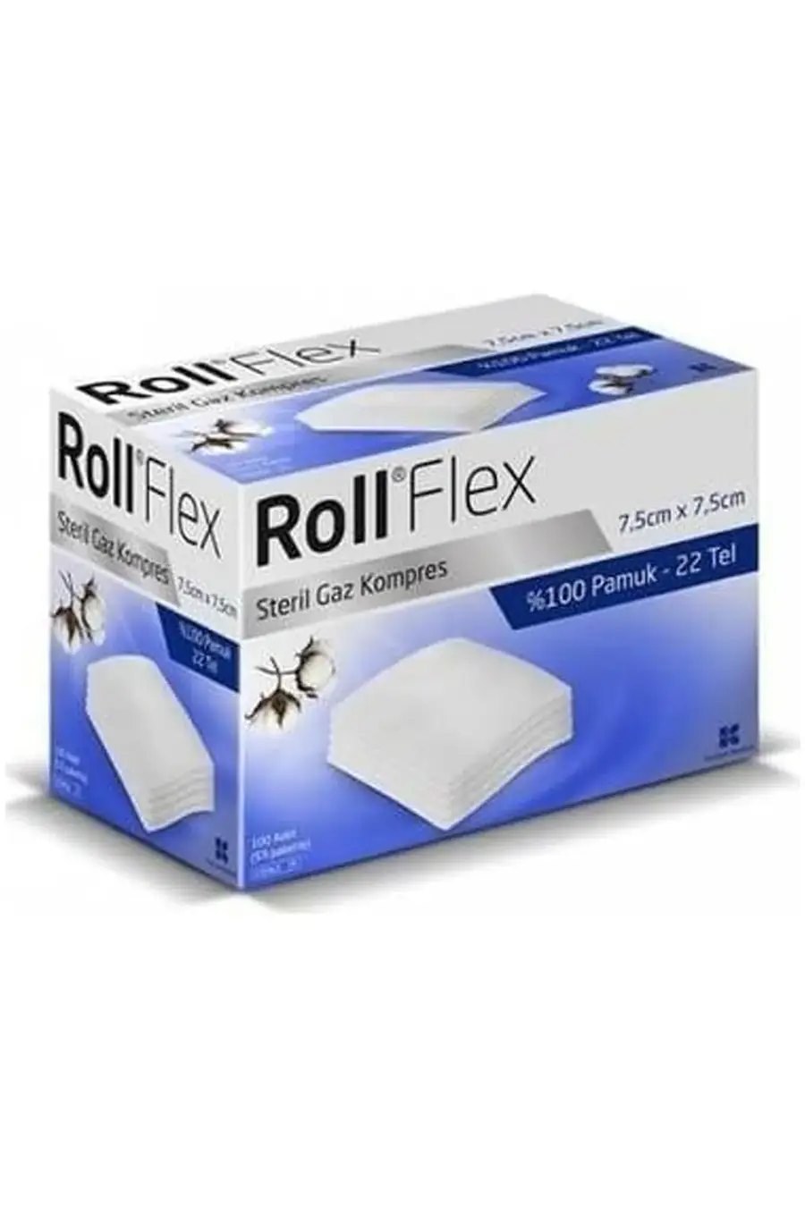 ROLL - Gaz Kompres 7.5CM X 7.5CM 100LÜ 1 Paket