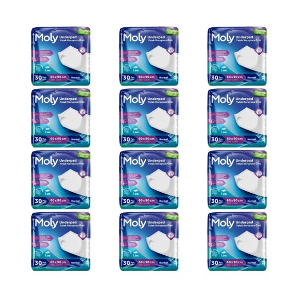 MOLY - Hasta Altı Serme Bezi 60X90 - 30 Adetli - 12 Paket