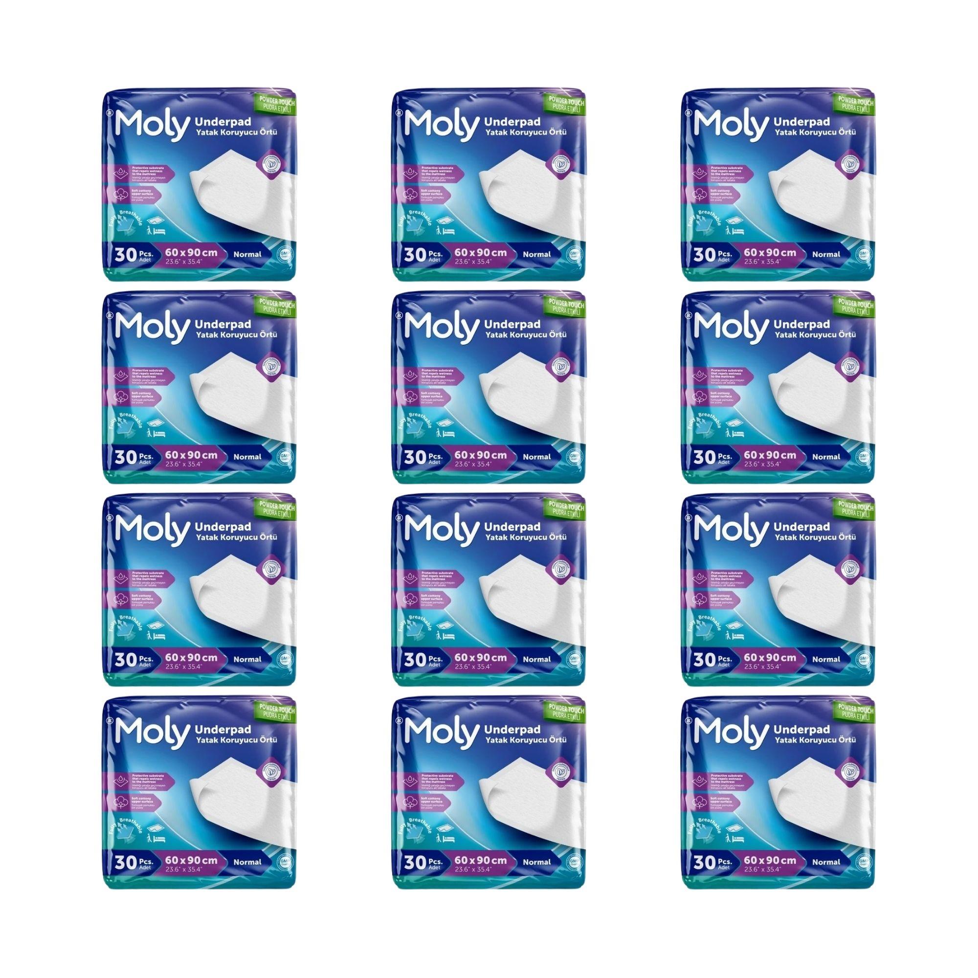 MOLY - Hasta Altı Serme Bezi 60X90 - 30 Adetli - 12 Paket