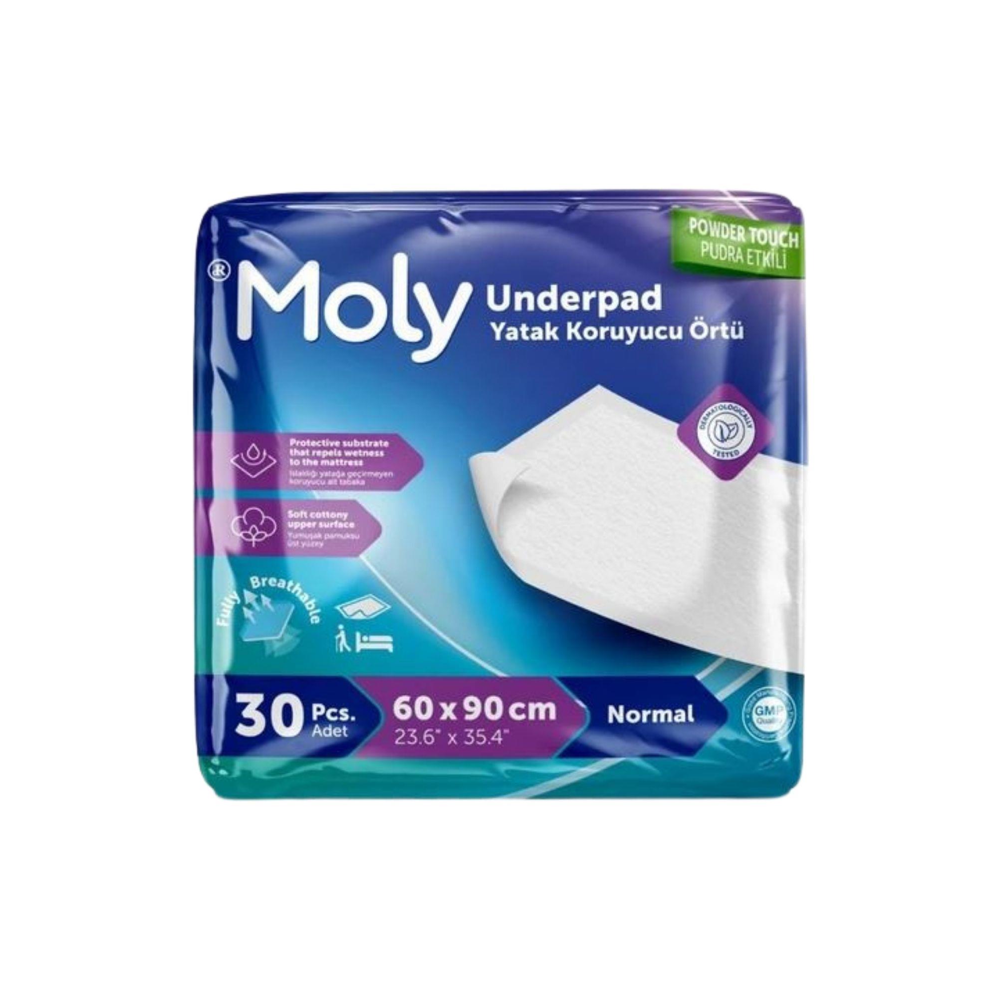 MOLY - Hasta Altı Serme Bezi 60X90 - 30 Adetli
