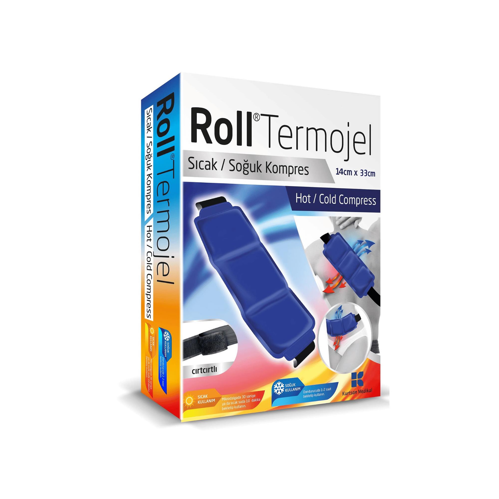 ROLL - Termojel Sıcak Soğuk Kompres Büyük Bel Sırt Karın 14CM X 33CM