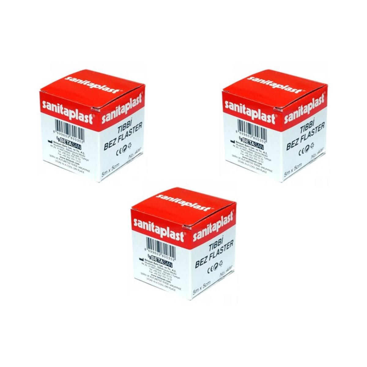 SANİTAPLAST - Bez Flaster 5CMX5MT REF : 406 - 3 Adet