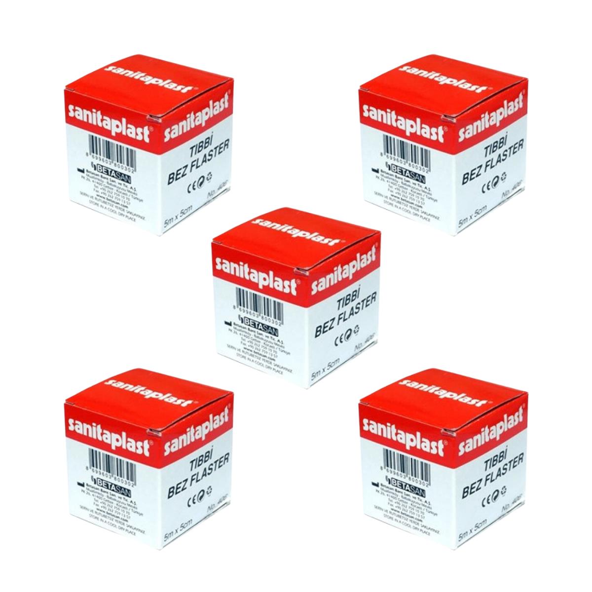 SANİTAPLAST - Bez Flaster 5CMX5MT REF : 406 - 5 Adet