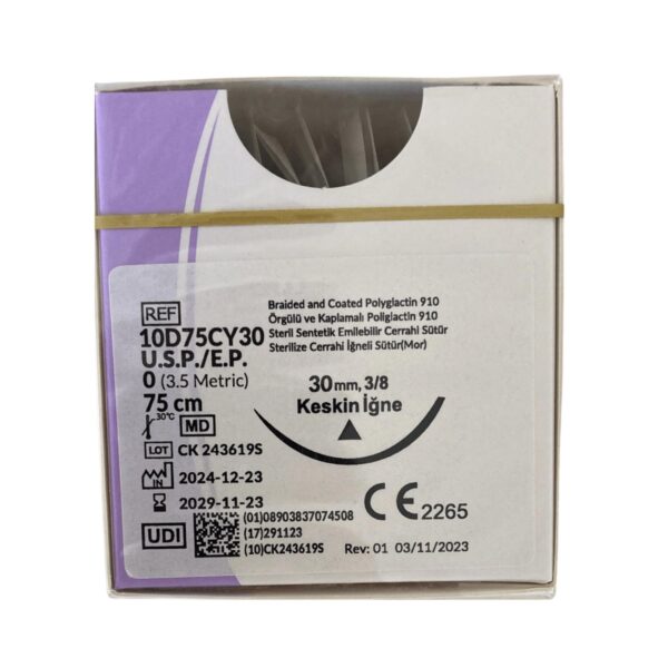 TRUSYNTH - Pga No: 0 75CM Keskin 35MM V-075 - 1 Paket