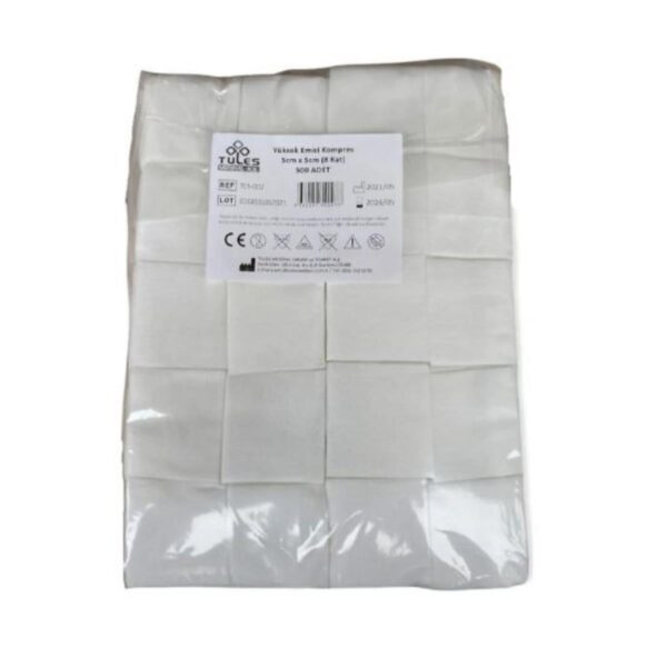 TULES - Spanç 7.5 Cm X 7.5 Cm Nonwoven Non-steril 500LÜ Paket