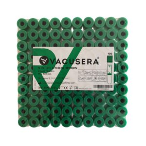 VACUSERA - 2ML Kan Tüpü Plastik Lityum Heparinli Yeşil REF: 234402 - 100 Adet